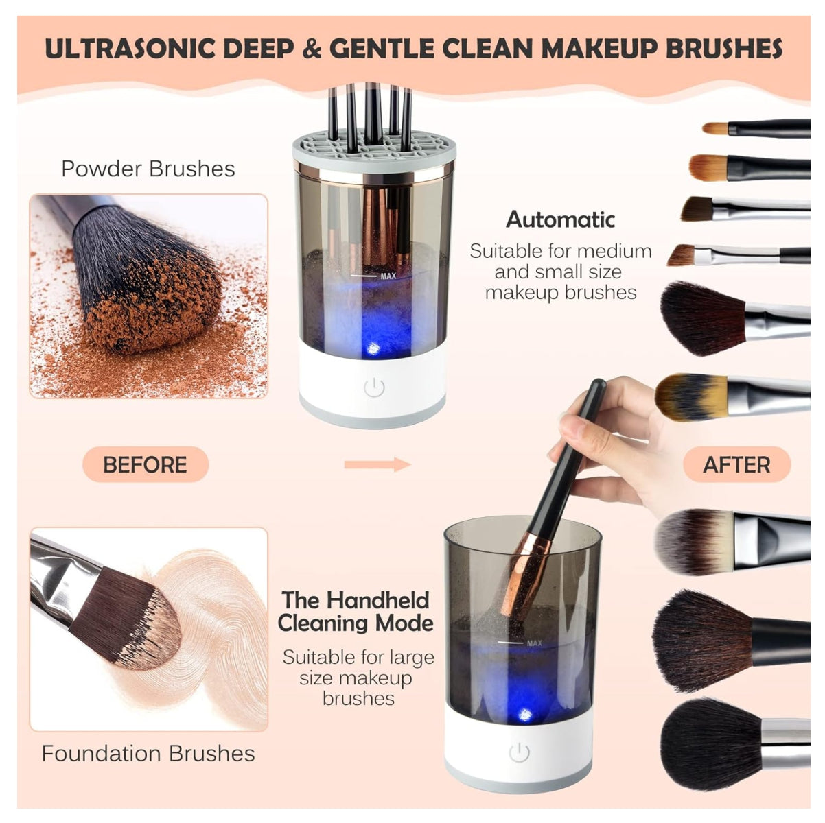Limpiador De Brochas De Maquillaje Eléct